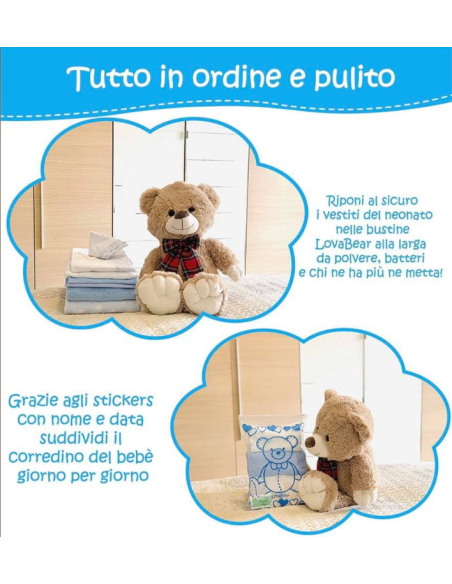 Bustine per Corredino - Orsetto Blu