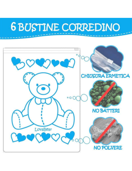 Bustine per Corredino - Orsetto Blu