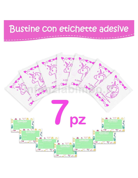 Bustine per Corredino - Unicorno Fuxia Bustine per Corredino - Unicorno Fuxia