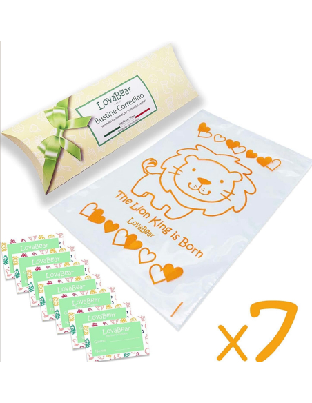 Bustine per Corredino - Leone Arancio