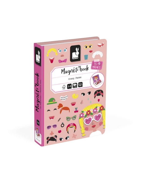 Magnéti'Book Libro magnetico: Crazy Faces Girls