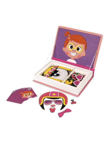 Magnéti'Book Libro magnetico - Crazy Faces Girls
