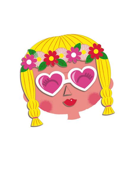 Magnéti'Book Libro magnetico - Crazy Faces Girls