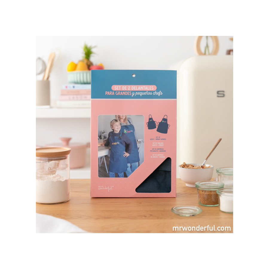 Set di grembiuli per adulto + bambino - Superchef e Minichef 2