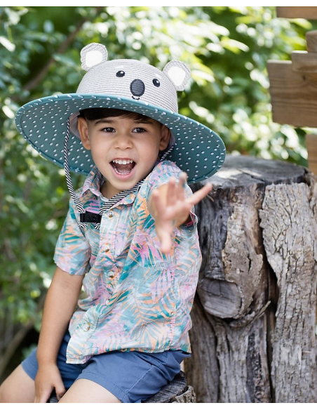 Cappello di Paglia Anti-UV SPF 50+ Fantasia Koala