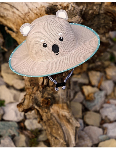 Cappello di Paglia Anti-UV SPF 50+ Fantasia Koala