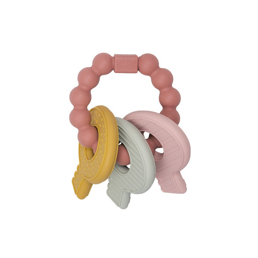Braccialetto in silicone con chiavi rosa
