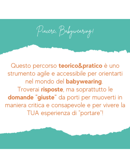 Piacere, Babywearing! Percordo online di due incontri sul portare.