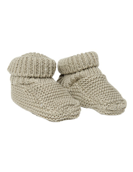 Babbucce neonato in tricot Olive Babbucce neonato in tricot Olive