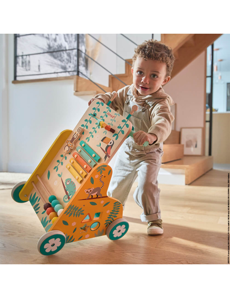  Giocattoli senso-motori Giocattoli a dondolo, cavalcabili e carrelli Tropik - Carrello Multiattività 