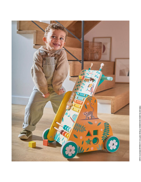  Giocattoli senso-motori Giocattoli a dondolo, cavalcabili e carrelli Tropik - Carrello Multiattività 