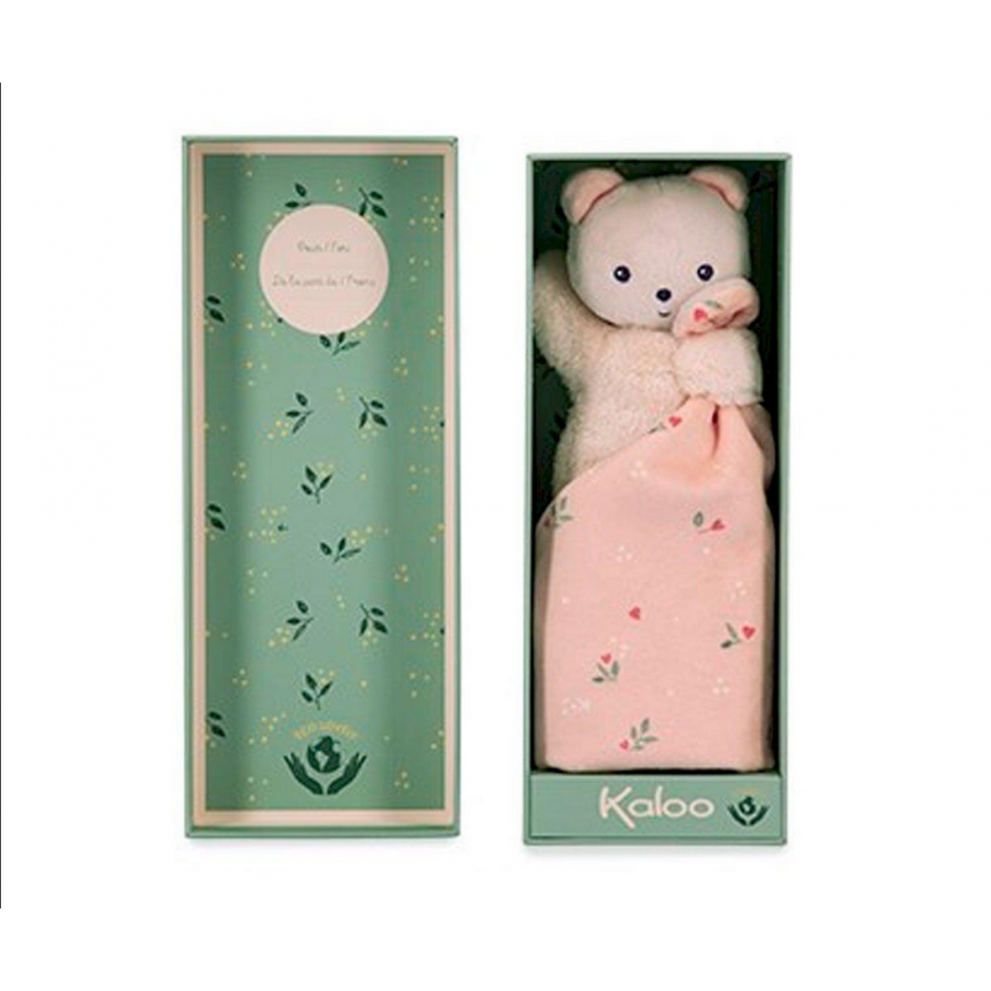 Dou Dou Orsetto morbido con copertina rosa Foglie d'amore