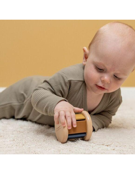 Vintage Roller Rattle sonaglio legno