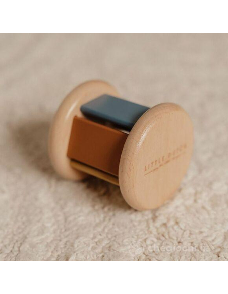 Vintage Roller Rattle sonaglio legno