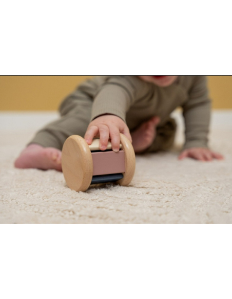 Vintage Roller Rattle sonaglio legno