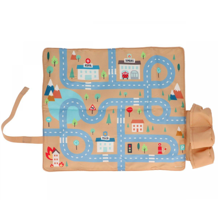 Gioco Tovaglietta Circuito Senape + 3 Macchinine