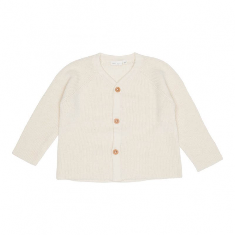 Cardigan con bottoncini Knitted - Soft White