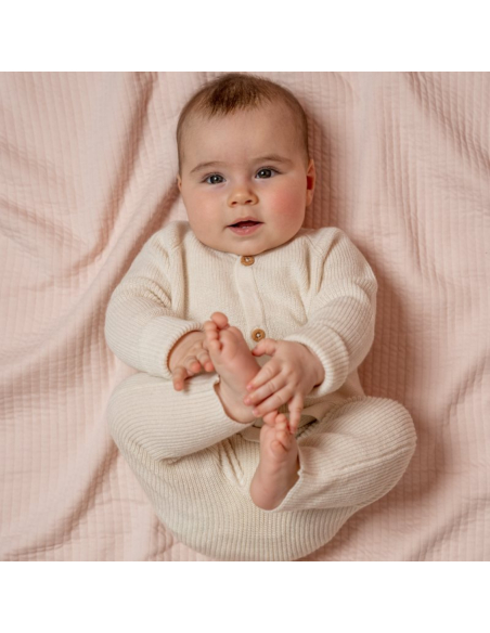 Cardigan con bottoncini Knitted - Soft White Cardigan con bottoncini Knitted - Soft White