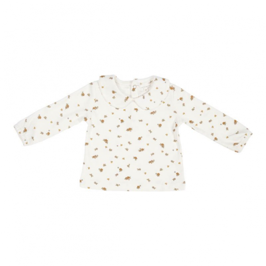 T-shirt maniche lunghe con collo tondo White Blossom