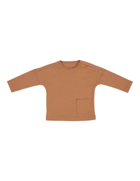 T-shirt maniche lunghe con collo tondo Almond