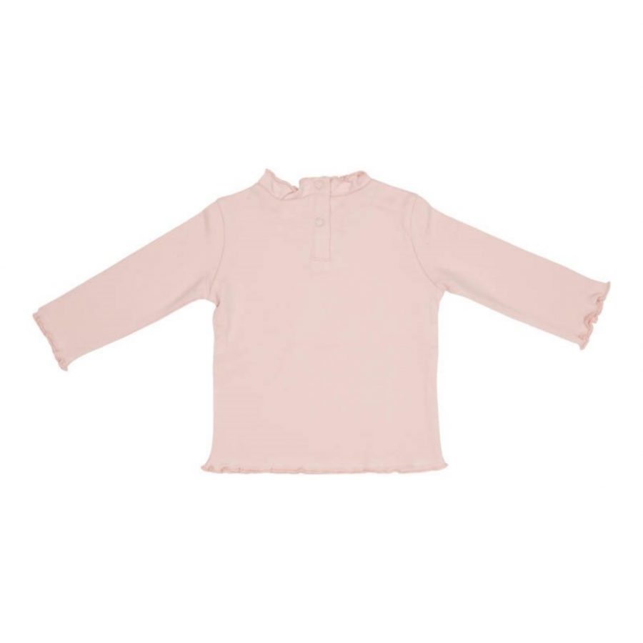 T-shirt maniche lunghe con volant Soft Pink 2
