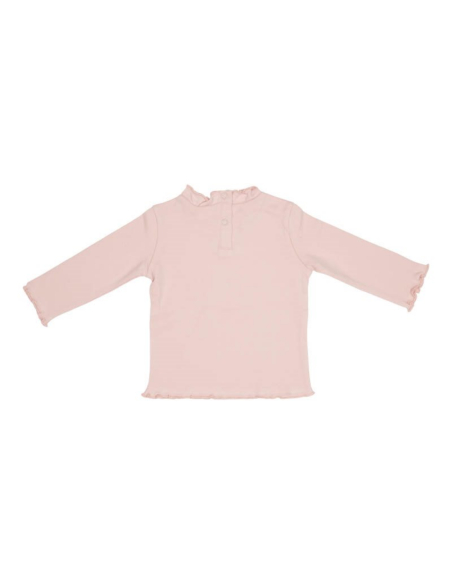 T-shirt maniche lunghe con volant Soft Pink