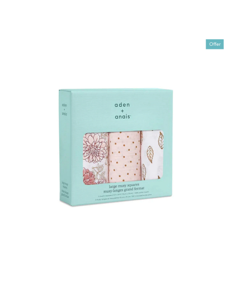 Mussole "Dahlias" 70x70cm - Aden + Anais