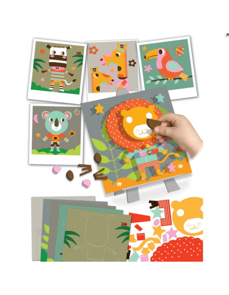 Quadri facili, ritratti in rilievo "Animali della Savana"