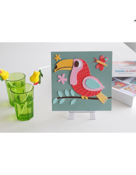 Quadri facili, ritratti in rilievo "Animali della Savana"