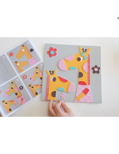 Quadri facili, ritratti in rilievo "Animali della Savana"