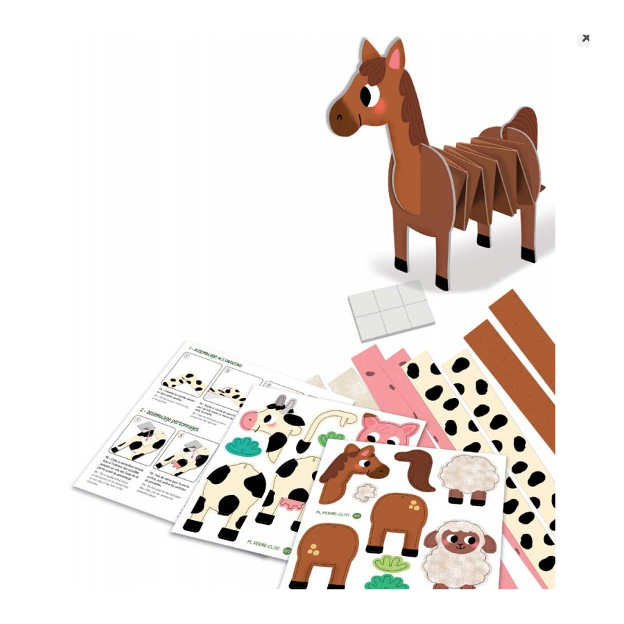 Facile creazione, pieghe a fisarmonica "Animali della fattoria". 2