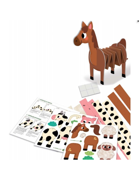 Facile creazione, pieghe a fisarmonica "Animali della fattoria".