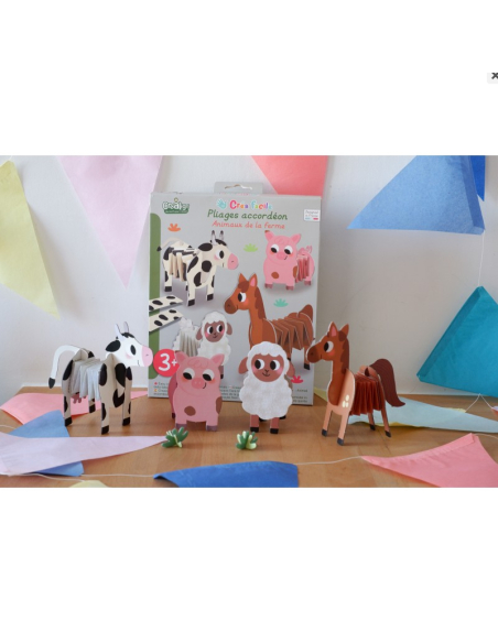Facile creazione, pieghe a fisarmonica "Animali della fattoria".