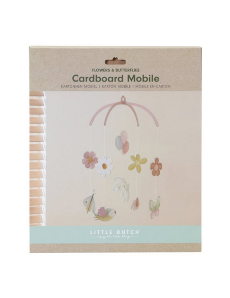 Little Dutch - Cardboard Mobile Flowers e Butterflies Little Dutch - Cardboard Mobile Flowers e Butterflies