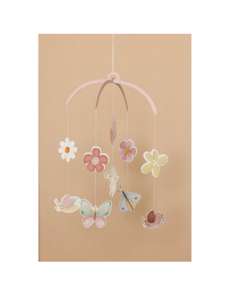 Little Dutch - Cardboard Mobile Flowers e Butterflies Little Dutch - Cardboard Mobile Flowers e Butterflies