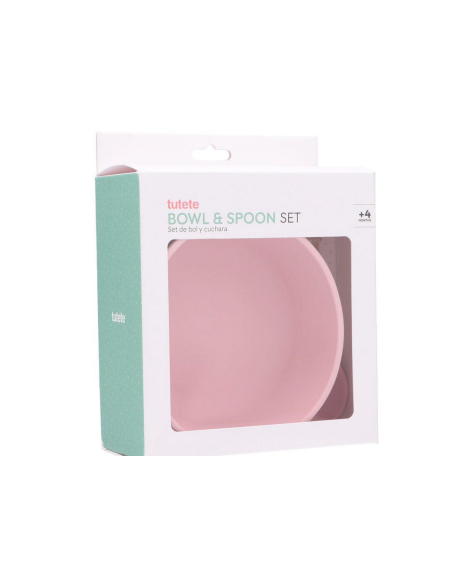Tutete - Ciotola con Ventosa e Cucchiaio Pink