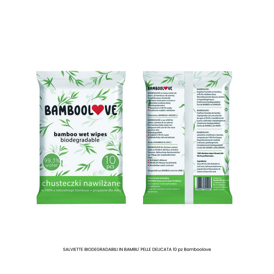 BambooLove - Salviette biodegradabili 10PZ 2