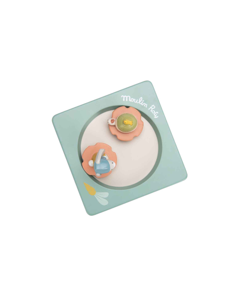 Carillon scatola musicale in legno - Coniglietto e tartaruga