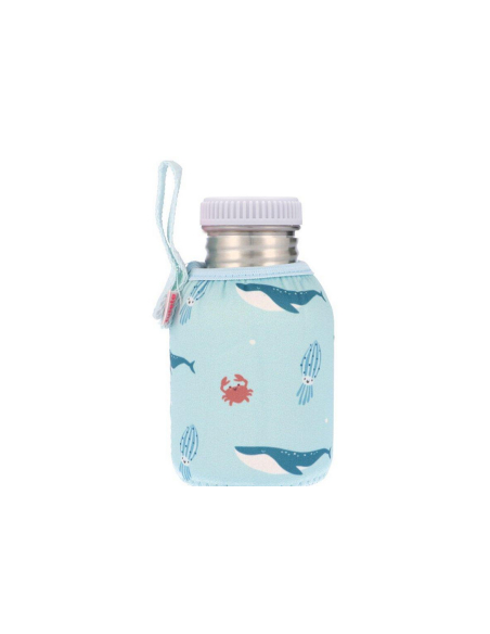 Bottiglia 350ml Acciaio con cover neoprene - Oceano