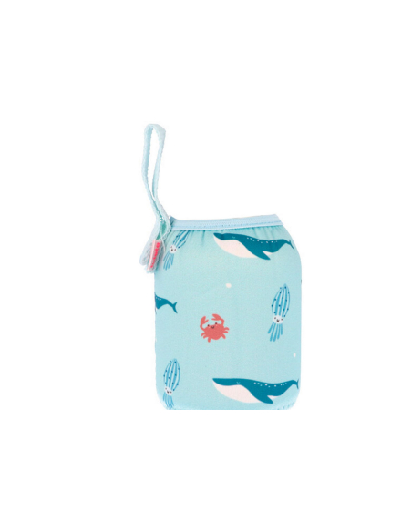Bottiglia  350ml Acciaio con cover neoprene Oceano
