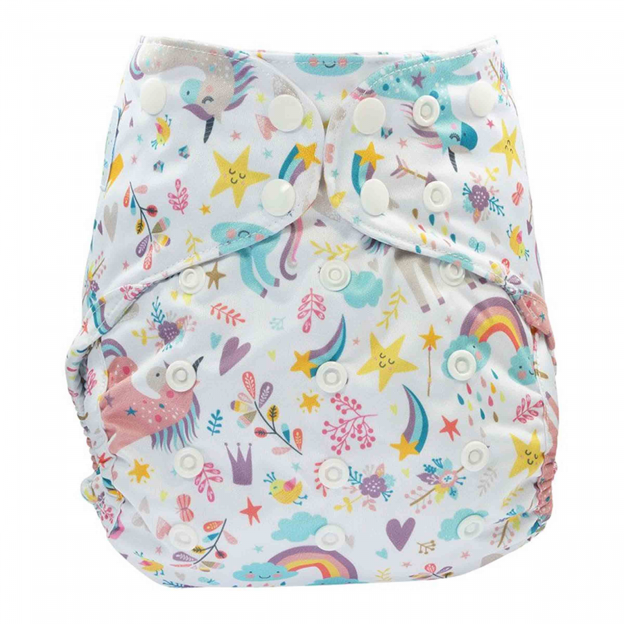 Pannolino lavabile 2in1 ECO shell - Unicorn (Bottoncini)