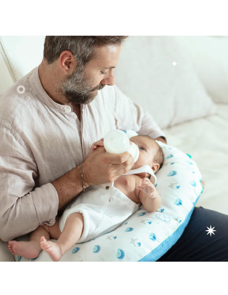 Cuscino Allattamento Koala Hug Baby - Ottanio e Bianco