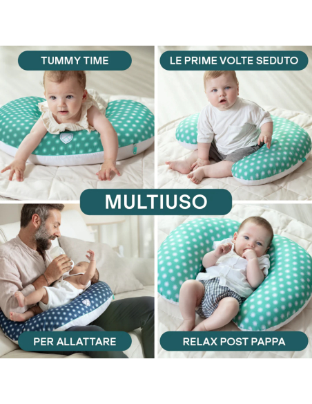 Cuscino Allattamento Koala Hug Baby - Stelle Menta