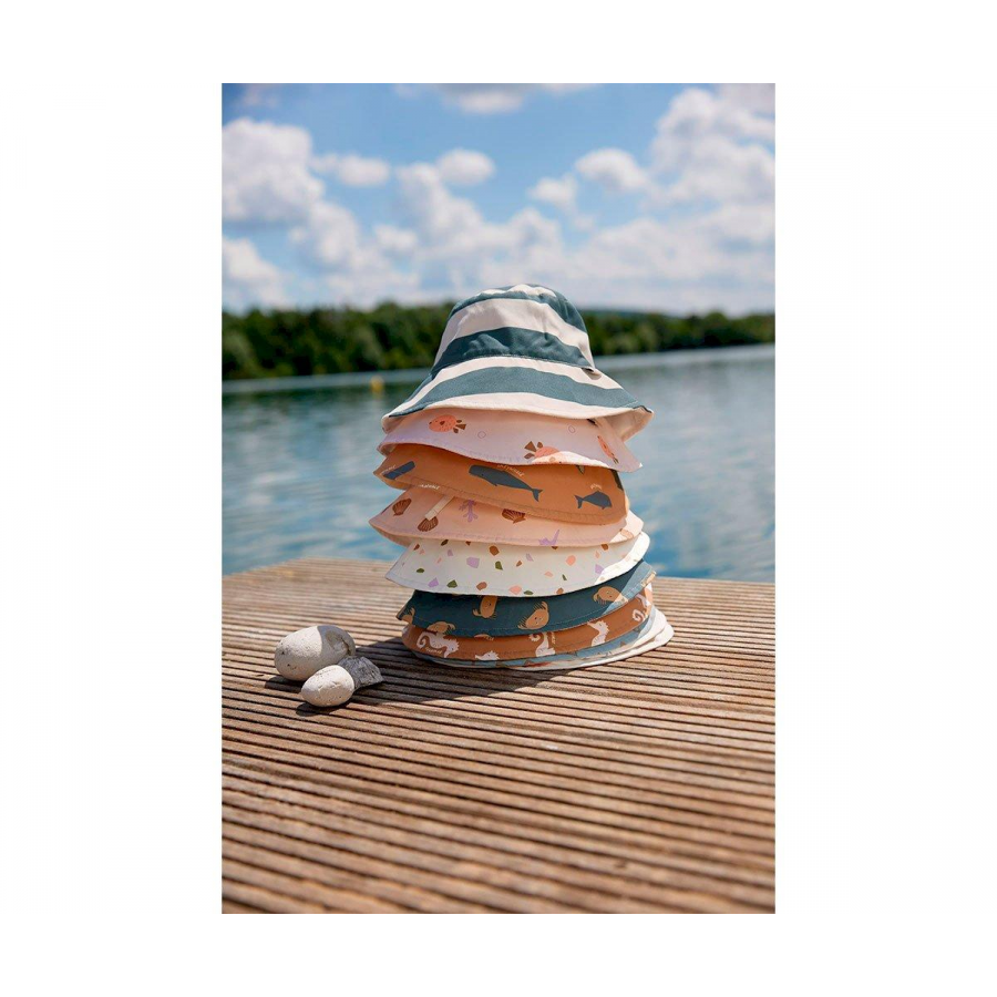 Cappellino reversibile con protezione solare - Fish Light Pink 2
