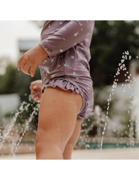 Costume con volant bimba Mauve Blossom