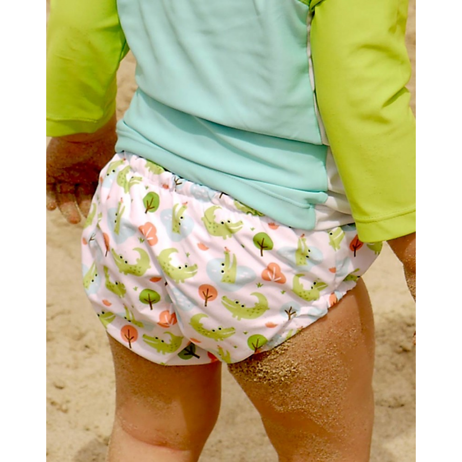 Set Baby Costumino Contenitivo + Cappellino,  COCCODRILLO con protezione solare UPF 50+ 2