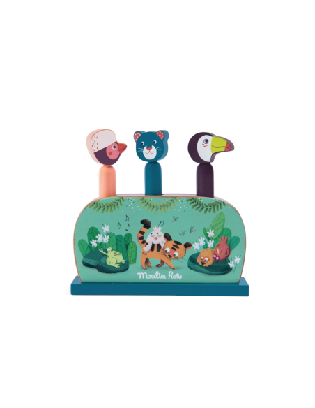 Pop up in legno Dans la jungle