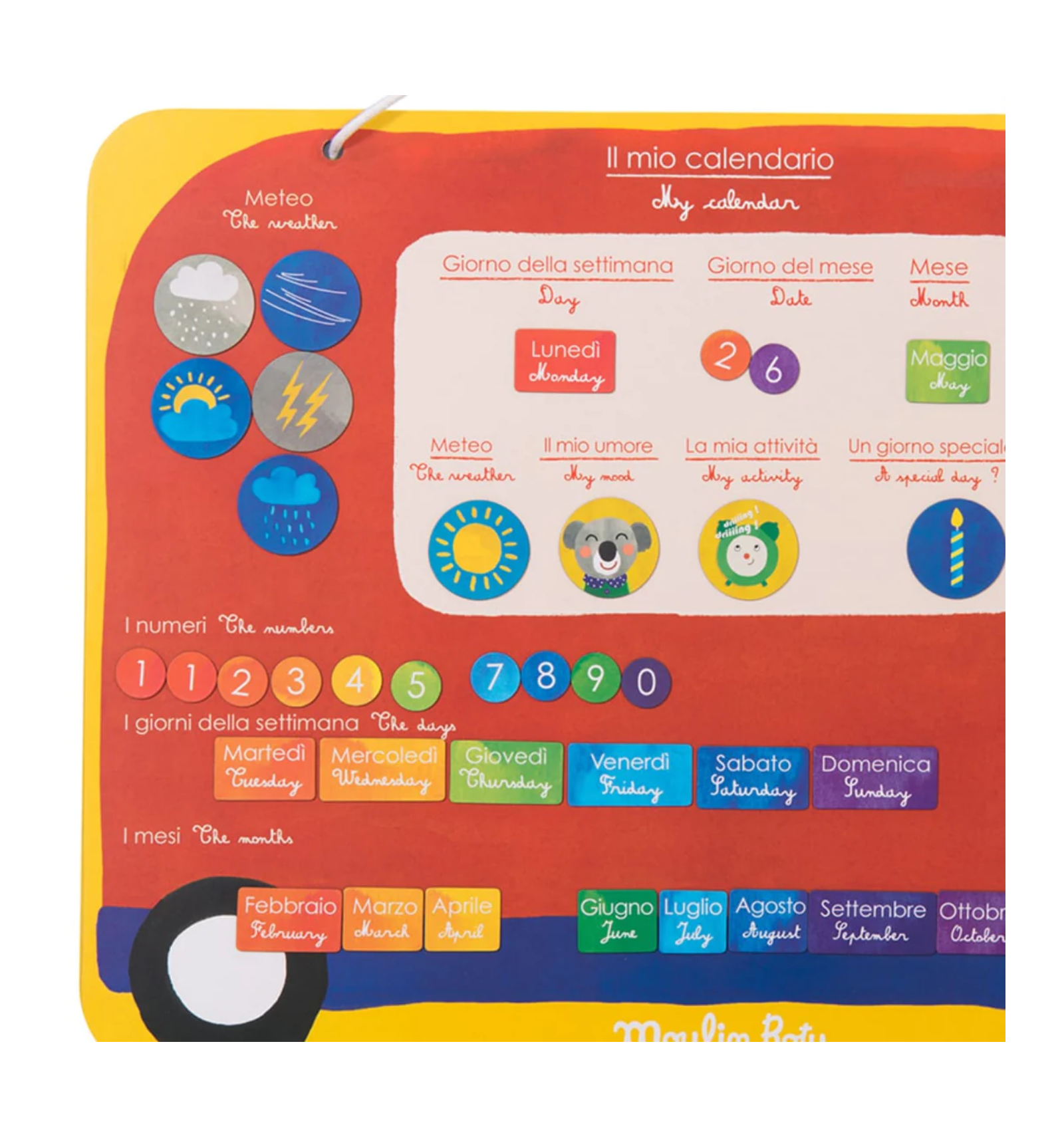 Calendario magnetico Autobus Italiano, Les Popipop - Le meraviglie