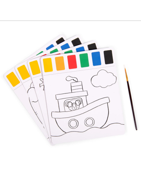 Pittura tavolozza magica con pennello - Les Popipop