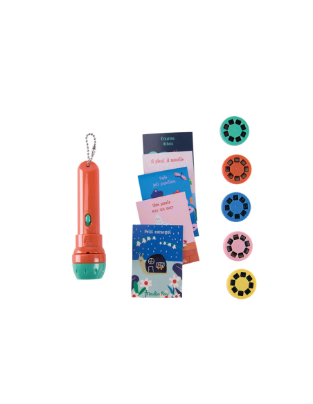 Cofanetto con lampada proiettore storie della buona notte - Filastrocche Les Jolies Comptines